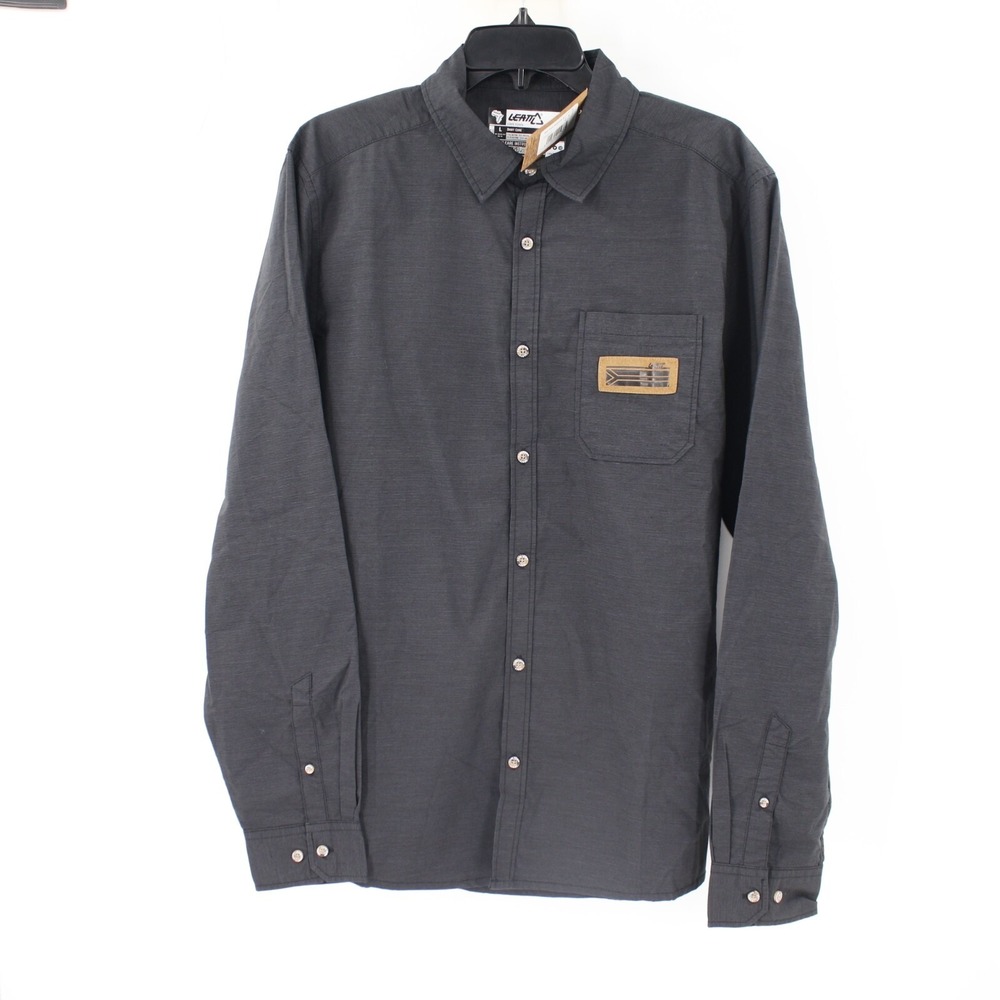 NWT Leatt Shirt Men's Large Casual Wear Core Graphene Long Sleeve Button Up